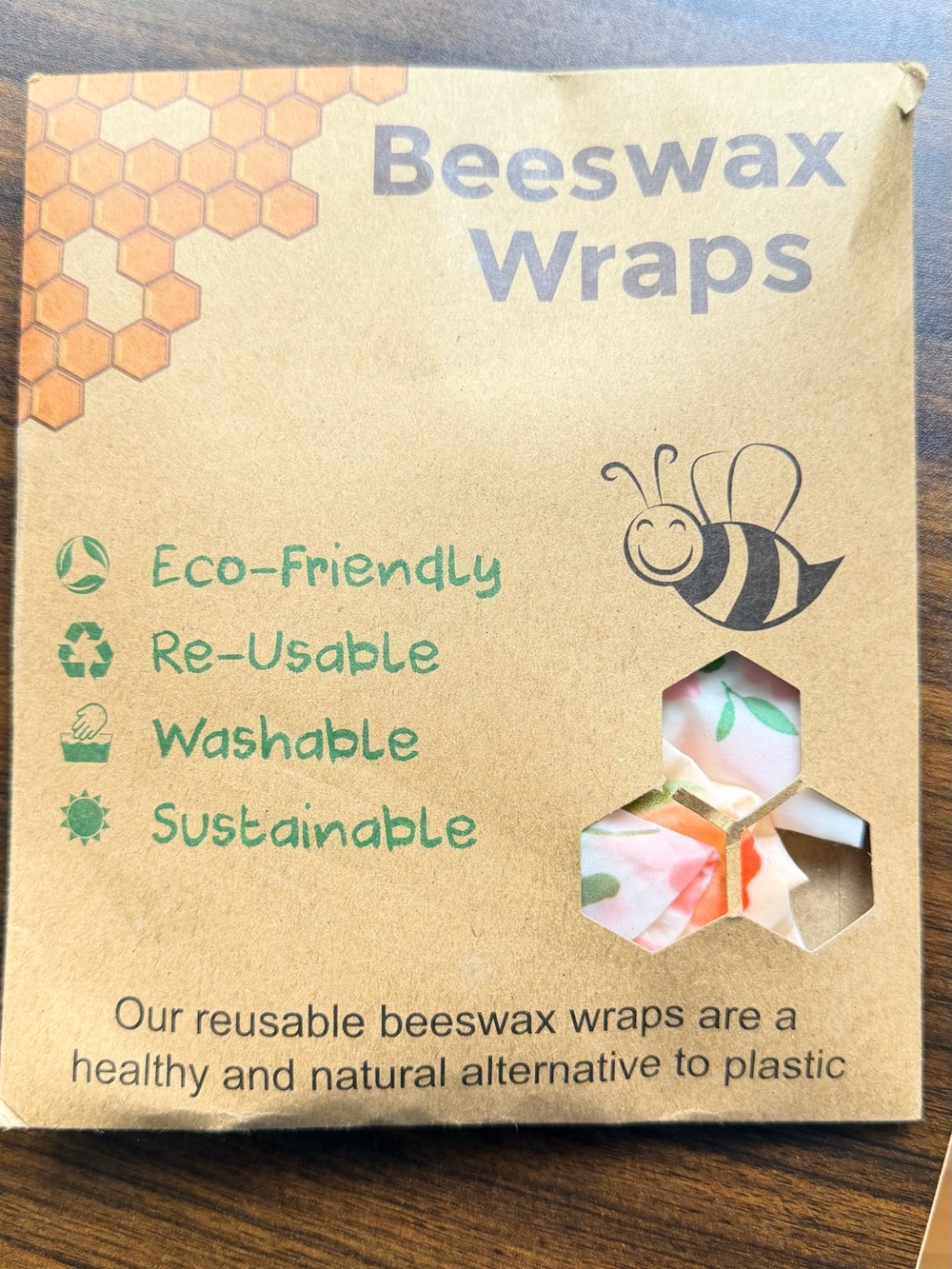 Beeswax Wraps Reusable Food Covers - Pink Floral